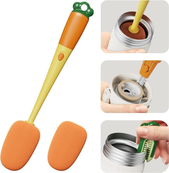 Seasons 3 in 1 Multifunctional Kitchen Cup Cleaning Brush,Multicolor