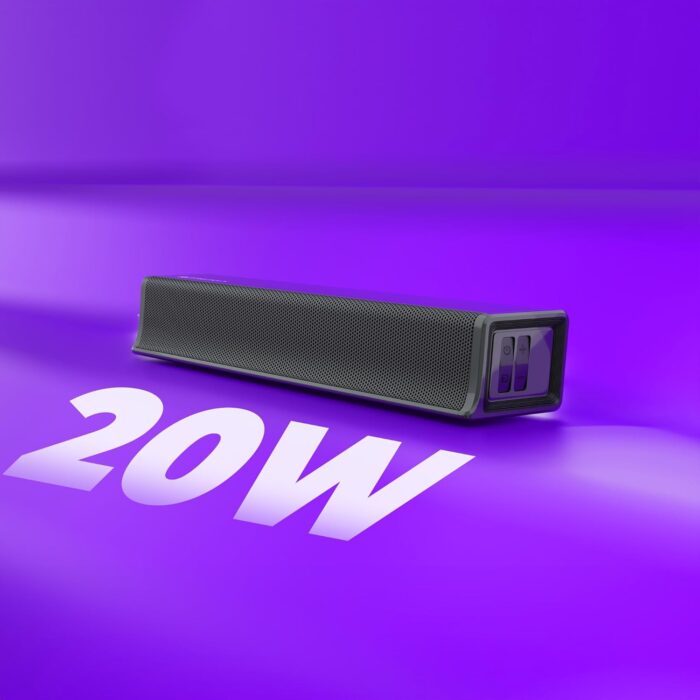 ZEBRONICS JUKE BAR 1500 Wireless portable Mini soundbar,mSD, AUX, LED Indicator 20 W Bluetooth Soundbar  (Black, 2.0 Channel) - Image 3