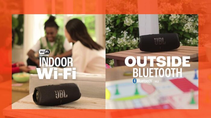 JBL Charge 5 Wifi, 20H Playtime, Deep Bass, Built-in Powerbank, IP67 Water/Dustproof 40 W Bluetooth Speaker?(Black, Stereo Channel) - Image 2