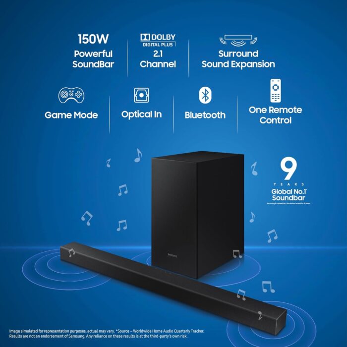 SAMSUNG HW-T42E/XL Dolby Digital 150 W Bluetooth Soundbar?(Black, 2.1 Channel) - Image 3