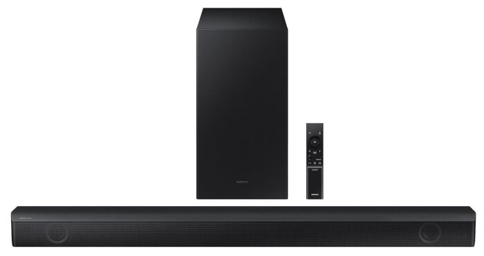 SAMSUNG HW-B55E/XL Wireless Subwoofer, Dolby 2ch & DTS Virtual X 410 W Bluetooth Soundbar?(Black, 2.1 Channel)