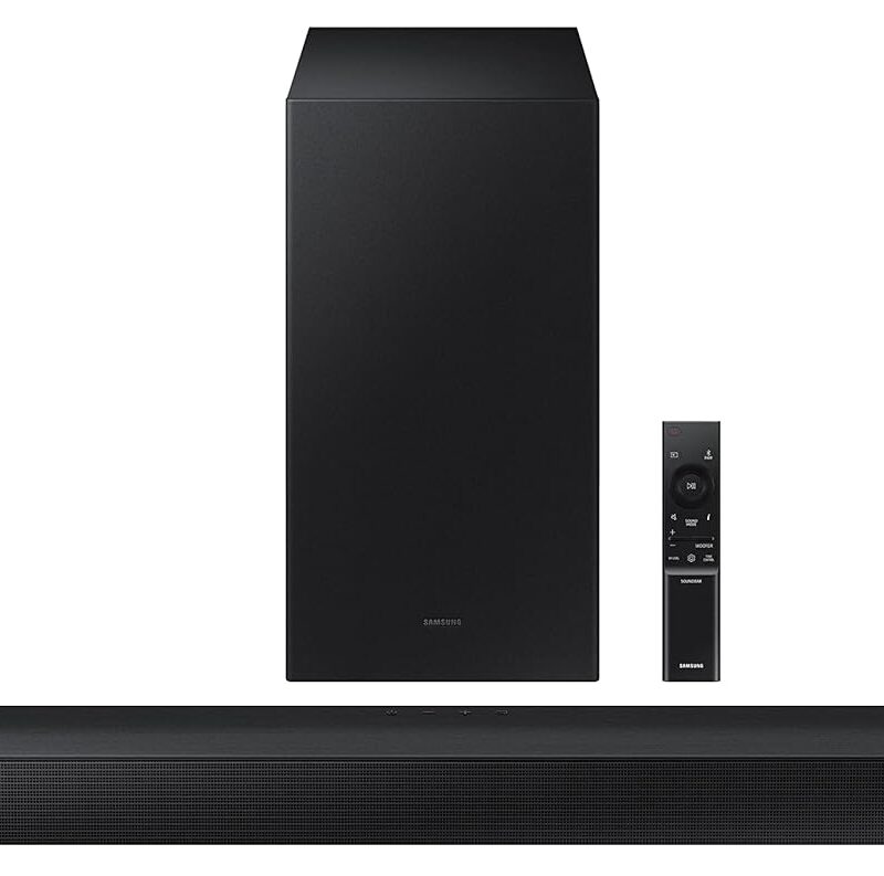 SAMSUNG HW-B55E/XL Wireless Subwoofer, Dolby 2ch & DTS Virtual X 410 W Bluetooth Soundbar?(Black, 2.1 Channel)