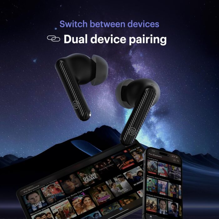 Noise Aura Buds with Dual Device Pairing with Quad Mic Bluetooth Headset??(Aura Black, True Wireless) - Image 2