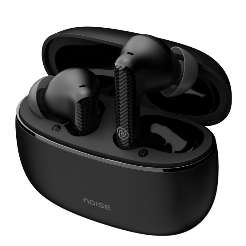 Noise Aura Buds with Dual Device Pairing with Quad Mic Bluetooth Headset??(Aura Black, True Wireless)