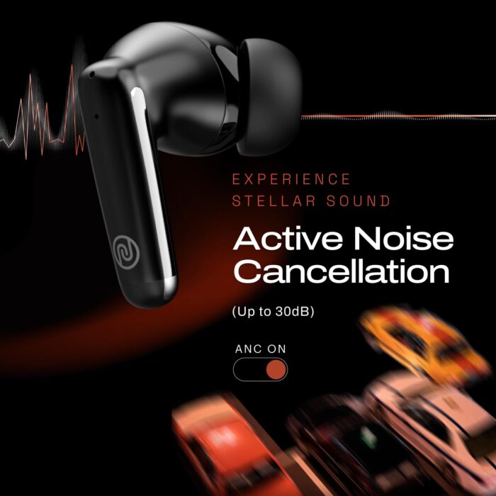 Noise Buds Venus with ANC (30dB), 40 Hours Playtime, and ENC with Quad Mic Bluetooth Headset  (Cosmic Black, True Wireless) - Image 3
