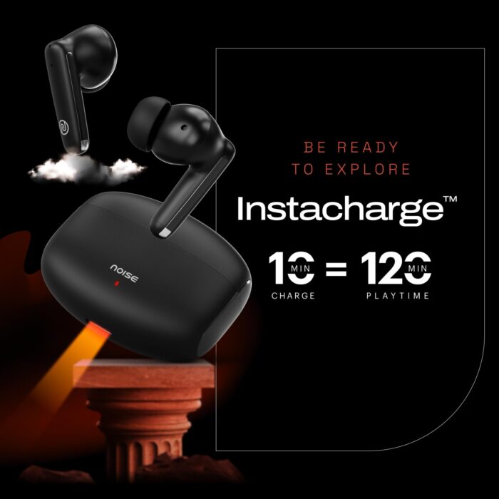 Noise Buds Venus with ANC (30dB), 40 Hours Playtime, and ENC with Quad Mic Bluetooth Headset  (Cosmic Black, True Wireless) - Image 2
