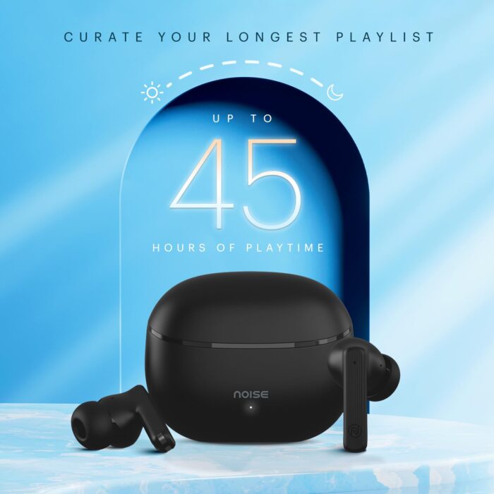 Noise Air Buds 3 with 45 Hours Playtime, Environmental Noise Cancellation, Quad Mic Bluetooth Headset??(Jet Black, True Wireless) - Image 2