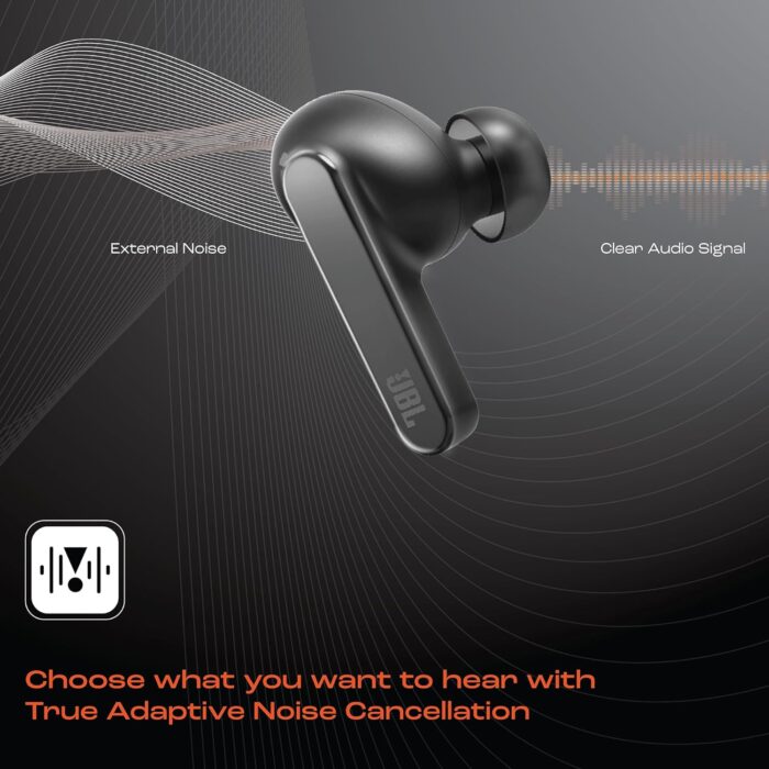 JBL Live Pro 2, Active Adaptive Noise Cancellation, 40Hr Playtime, 6 Mics, Deep Bass Bluetooth Headset??(Black, True Wireless) - Image 3