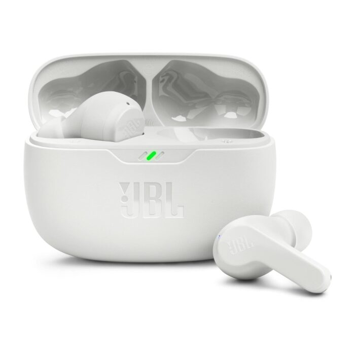JBL Wave Beam TWS, 32Hr Playtime, IP54, Smart Ambient & TalkThru Mode, JBL App Bluetooth Headset??(White, In the Ear)