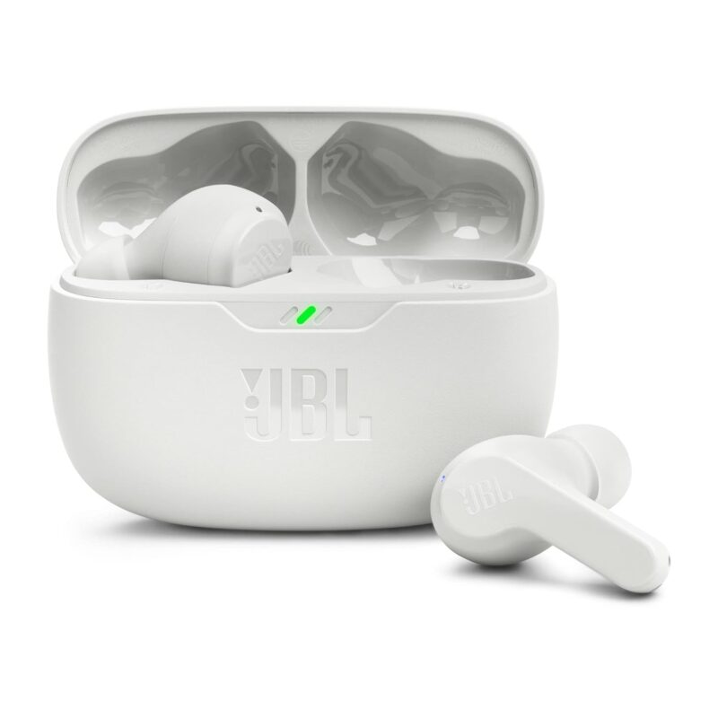 JBL Wave Beam TWS, 32Hr Playtime, IP54, Smart Ambient & TalkThru Mode, JBL App Bluetooth Headset??(White, In the Ear)