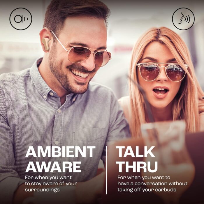 JBL Wave Beam TWS, 32Hr Playtime, IP54, Smart Ambient & TalkThru Mode, JBL App Bluetooth Headset??(Beige, In the Ear) - Image 2