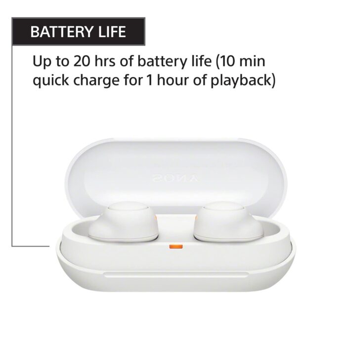 SONY WF-C500 IPX4/20Hrs Battery Life Bluetooth Headset??(White, True Wireless) - Image 3
