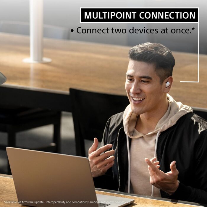 SONY WF-LS900N Battery Life: 20hours, Noise Cancellation, TWS Bluetooth Headset??(White, True Wireless) - Image 2