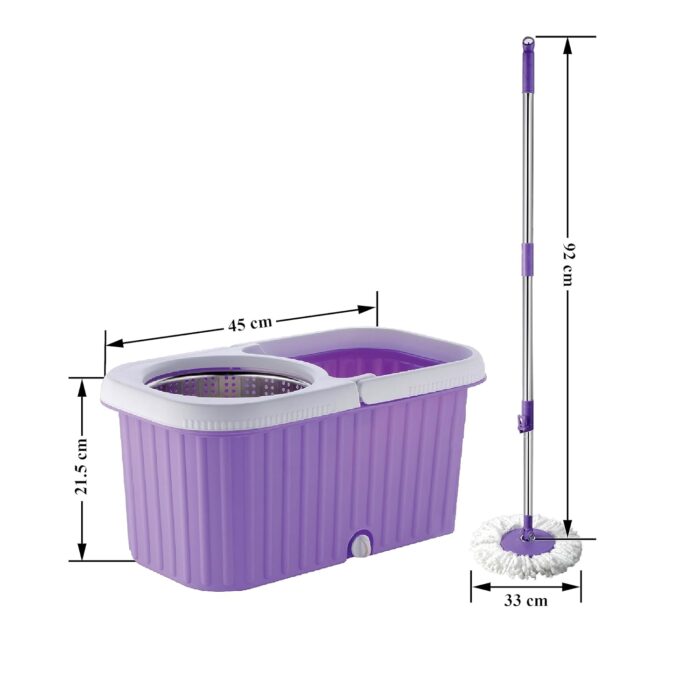 Seasons ABS Plastic Mop With Stainless Steel Wringer Basket, Multicolor - Image 2