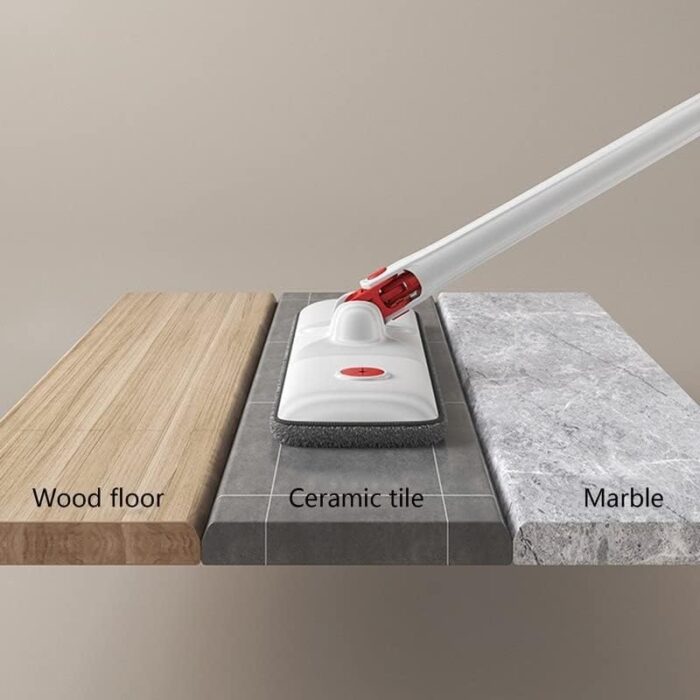 Seasons Floor Fleaning With 2 Reusable Washable Mop Flat Pad, Grey - Image 3
