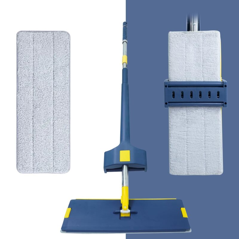 Seasons Microfiber?Slider Squeeze Flat Mop, Blue