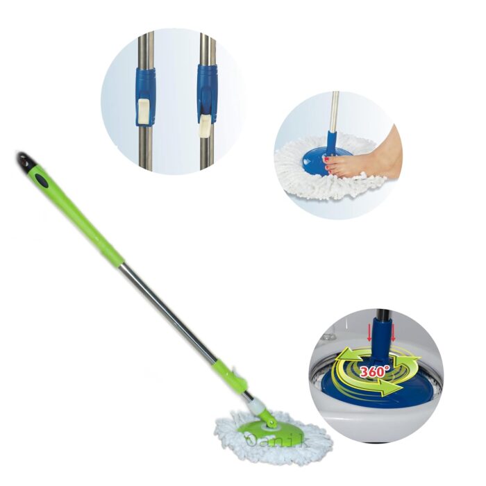 Seasons Stainless Steel and Plastic Mop Rod Stick, Multicolor - Image 3
