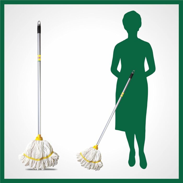 Seasons Microfiber Floor Mop with Long Handle Wet & Dry Mop, White - Image 3