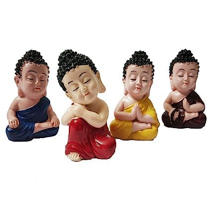 Baby Monk Statues Laughing Buddha Set