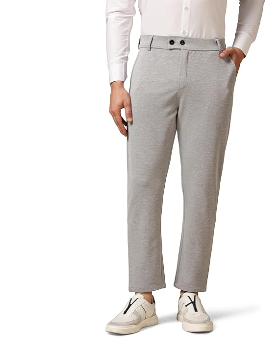 Men's Regular Casual Grey Pants