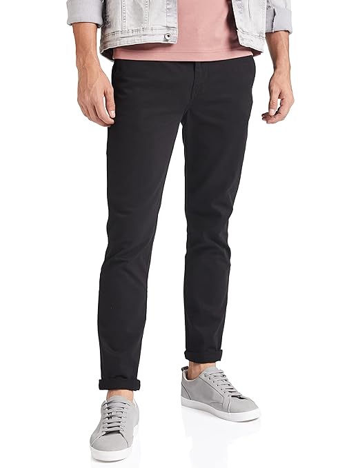 Men Casual Cotton Jade Black Pants