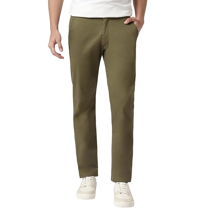 Men's Cotton Casual Chinos Trousers