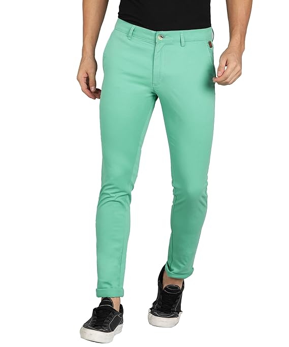 Men's Cotton Casual Chinos Trousers