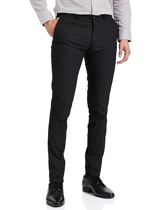 Men's Stretchable Formal Dark Charcoal Pants