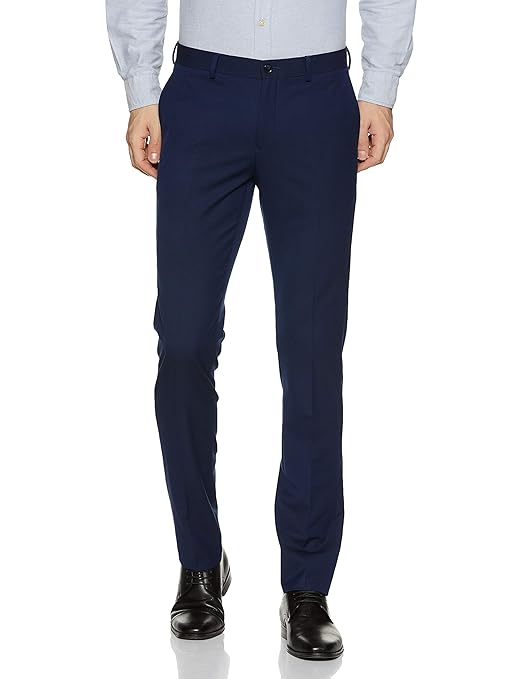 Men's Stretchable Formal Royal Blue Pants