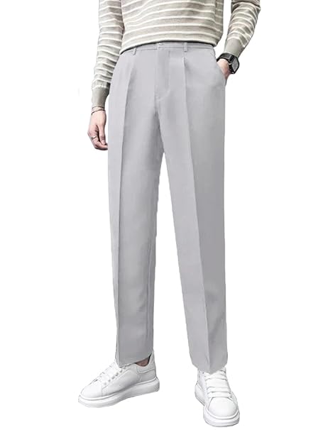 Men Formal Korean Grey Pant