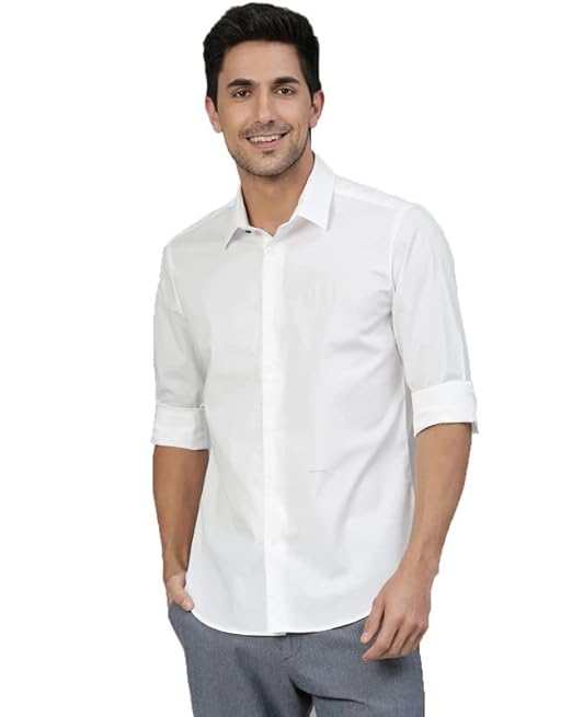 Men's Cotton Formal White Shirt