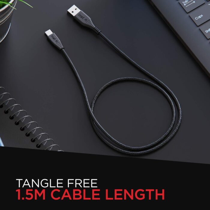 boAt USB Type C Cable 3 A 1.5 m A320?(Compatible with Mobiles, Tablets & any other device with type-c port, Black) - Image 3