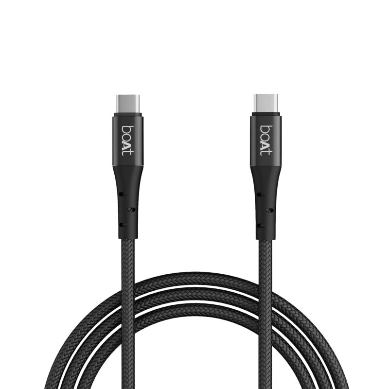 boAt USB Type C Cable 1.5 m Type C C300??(Compatible with Mobile, Tablet, Black)
