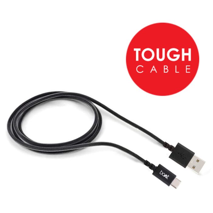 boAt USB Type C Cable 2 m Type C A400 - 2m?(Compatible with All Phones, Black, One Cable) - Image 2
