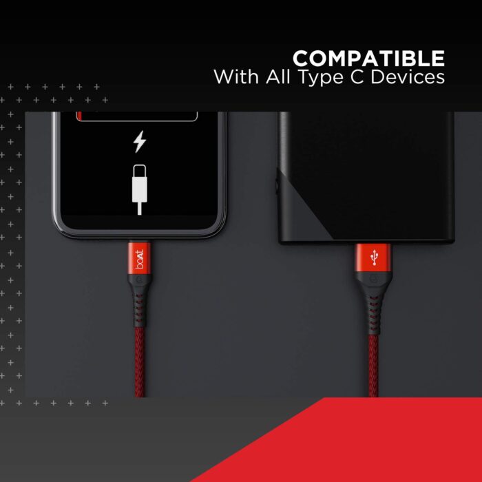 boAt Type C 2 A 1.5 m Type C A550?(Compatible with Laptop, Mobile, Tablet, Martian Red) - Image 3
