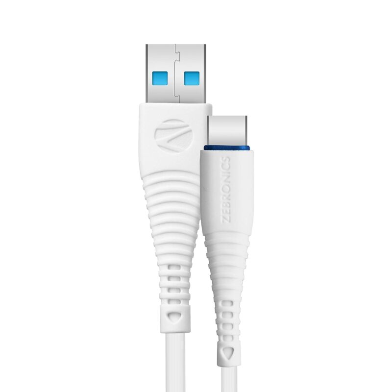 Zebronics USB Type C Cable 2 A 1 m ZEB-UCC101??(Compatible with Computer, Mobile, White, One Cable)
