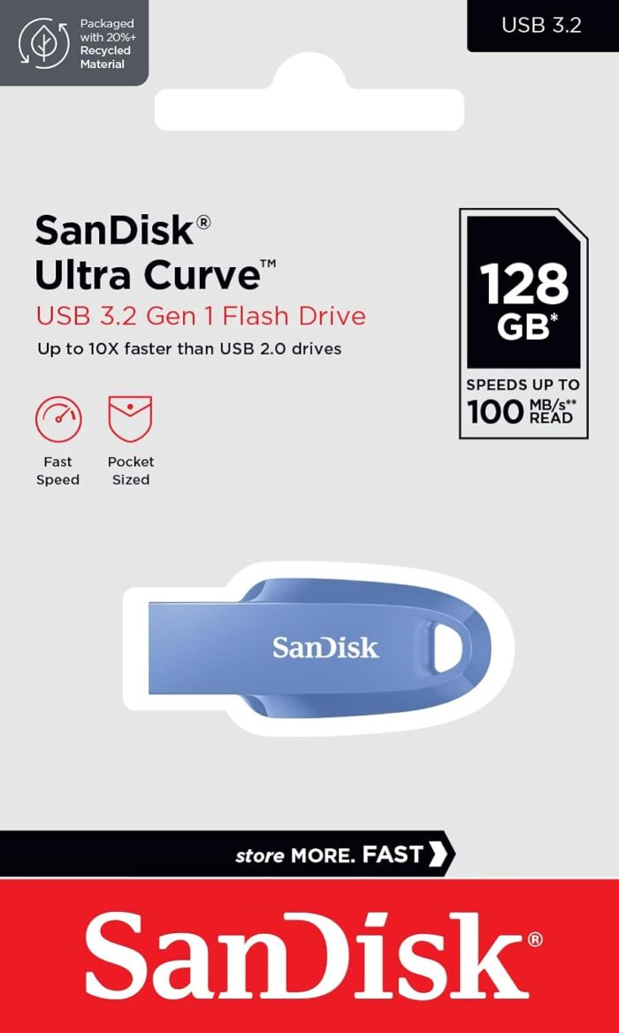SanDisk Ultra Curve 128 Pen Drive??(Blue) - Image 2
