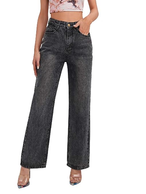 Women High Rise Black Jeans
