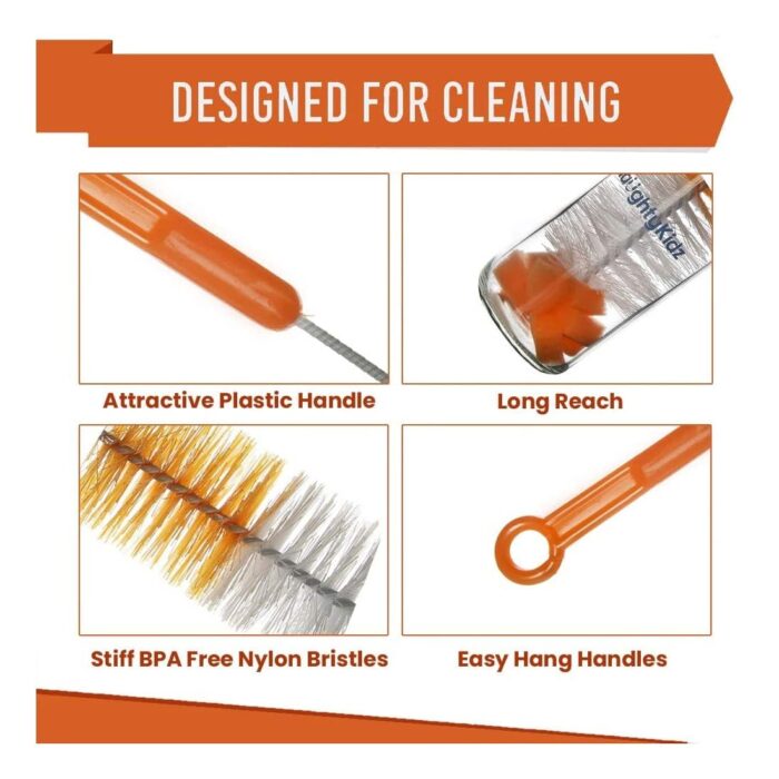 Seasons Nylon Long Bottle Cleaning Brush for Clean All Sizes of Bottles, 16-inch(Multicolour) - Image 3