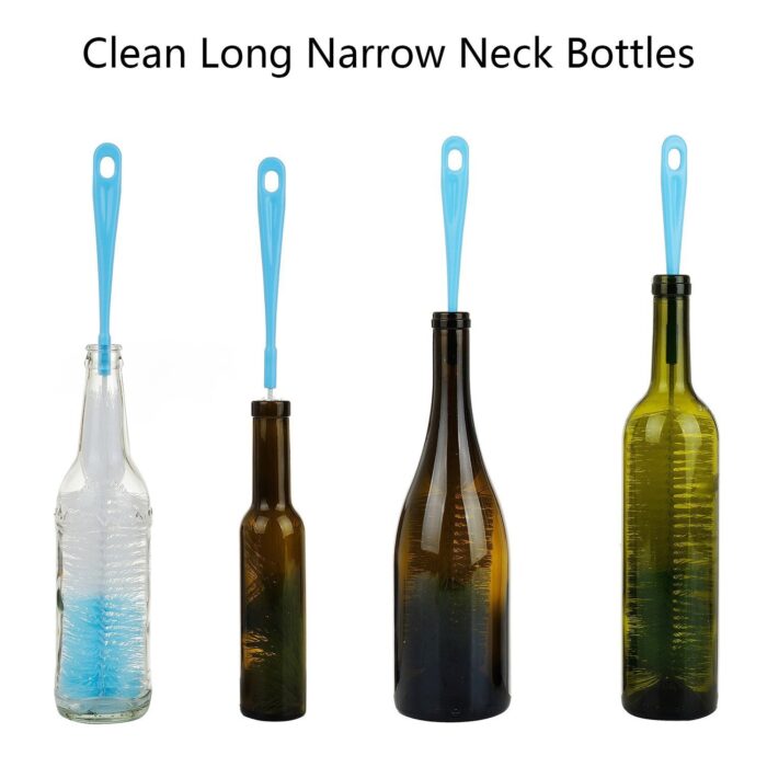 Seasons Plastic Multipurpose Kitchen Long Bottle Cleaning Brush - Set Of 2 (Aqua Blue) pack of 1 - Image 2